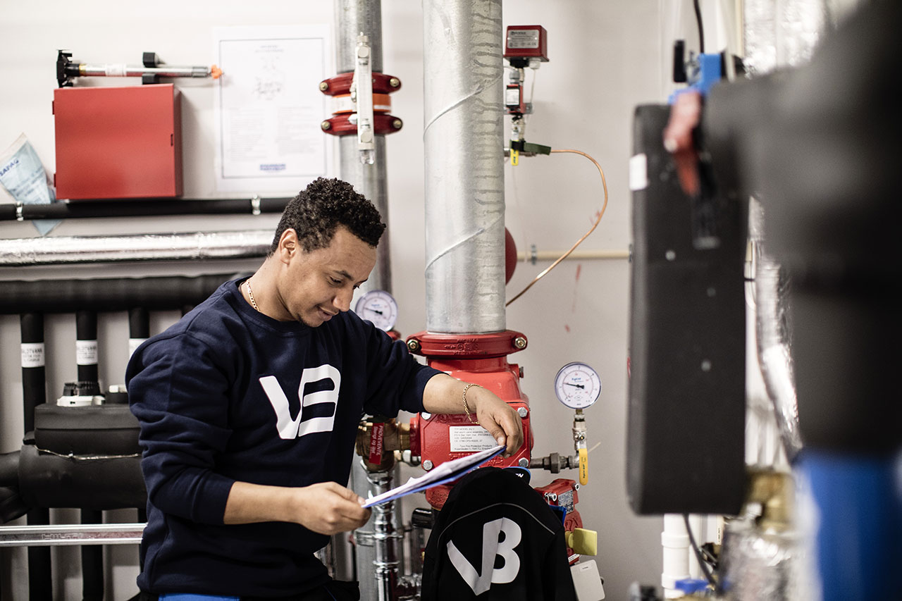 VB-rørlegger på jobb